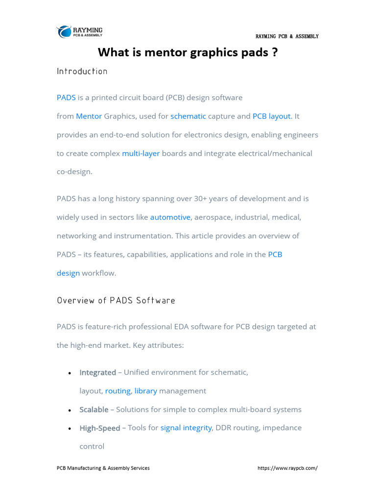 What Is Mentor Graphics Pads | PDF | Printed Circuit Board | Electronics