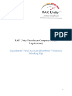 Rak Unity Pet. Comp. Plc.-Rak Unity Petroleum Company PLC - Final Account Corporate Actions May 2023