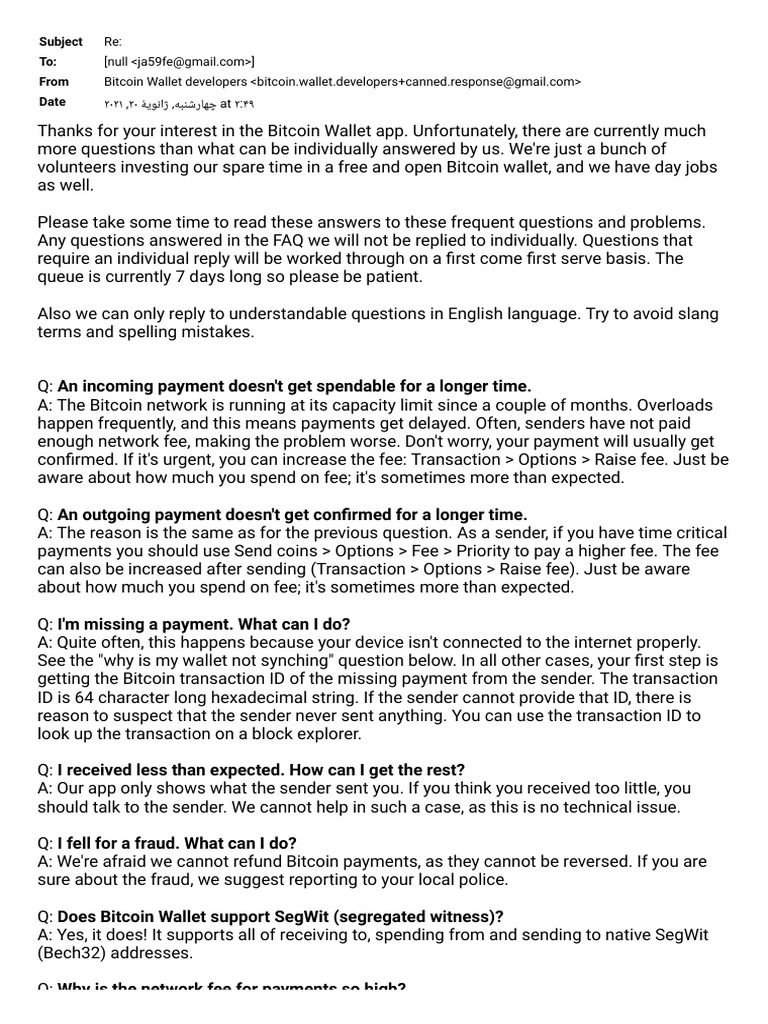 Bitcoin Wallet FAQ and Support Guide | PDF | Bitcoin | Service Industries