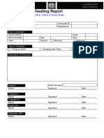 Form 01 Cheating Report