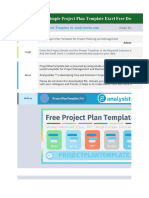 Simple Project Plan Template Excel Free Download Template 1
