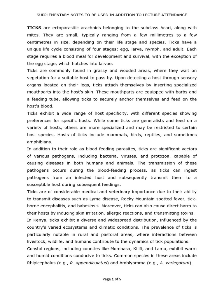 Ticks PDF Diseases And Disorders Microbiology