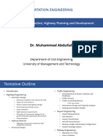 Lecture 1 - Intro and Highway Planning and Development Process