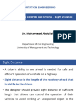 Lecture 4 - Design Controls and Criteria - Sight Distance