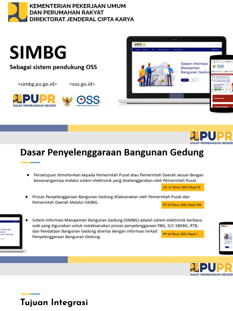 Integrasi SIMBG dan OSS dalam PBG | PDF