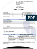 Sample Receipt Advice (Compound B Fertilizer)