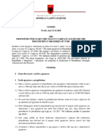 Vendim NR.641 Datë 23.12.2020 Mbi Propozimin Për Llojet Dhe Masat e Tarifave Gjyqësore Dhe Procedurën