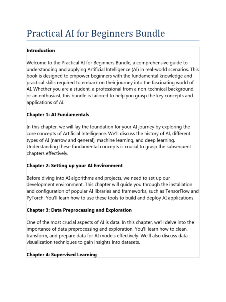 Practical AI Guide for Beginners | PDF | Artificial Intelligence ...