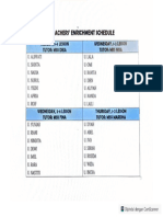 jadwal teacher enrichment genap