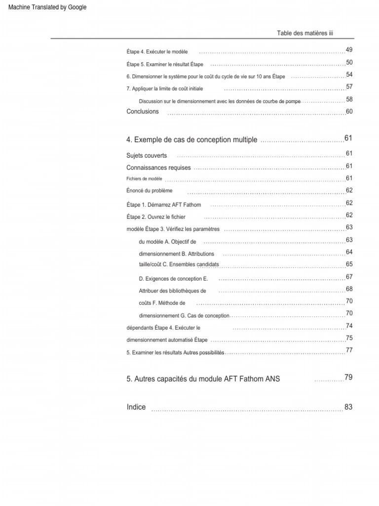 Guide de dimensionnement AFT Fathom | PDF