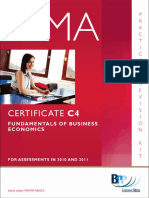 Cima Certificate Paper c4 Fundamentals of Business Economics Practice Revision