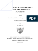 Utilization of Iron Ore Waste and Tailings in Concrete Pavements