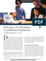 Bullying in The Workplace: A Leadership Perspective