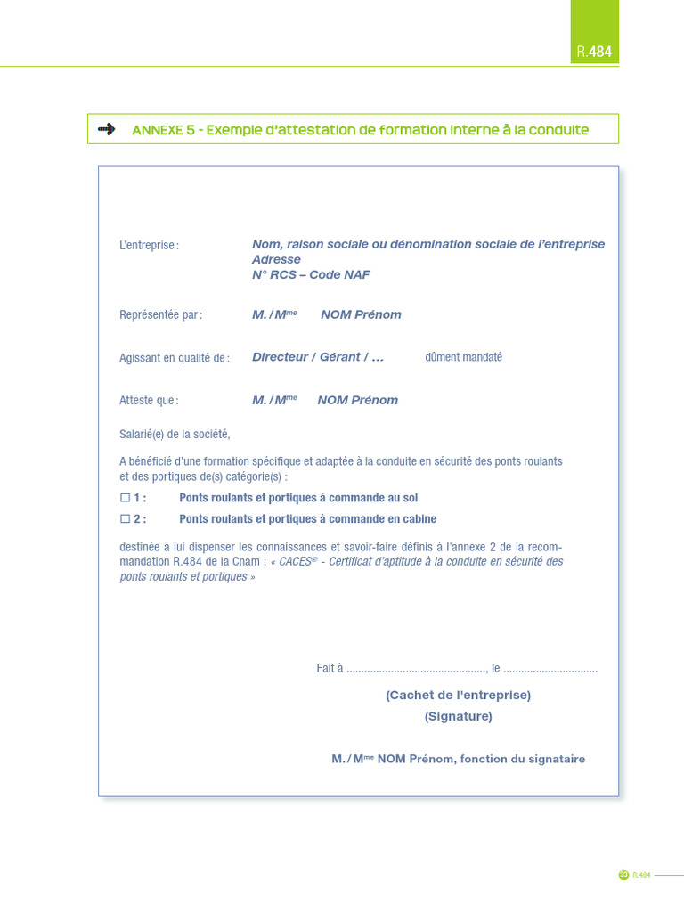 Autorisation de Conduite R484 Pont | PDF