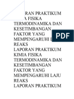 LAPORAN PRAKTIKUM Reaksi Kesetimbangan Kel 8