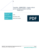 BSBCRT611 - Observation Checklist Task 2.2.1 - Student Name