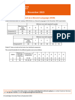 Grade Thresholds - November 2023: Cambridge IGCSE Hindi As A Second Language (0549)