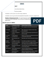 Dbms Short Notes