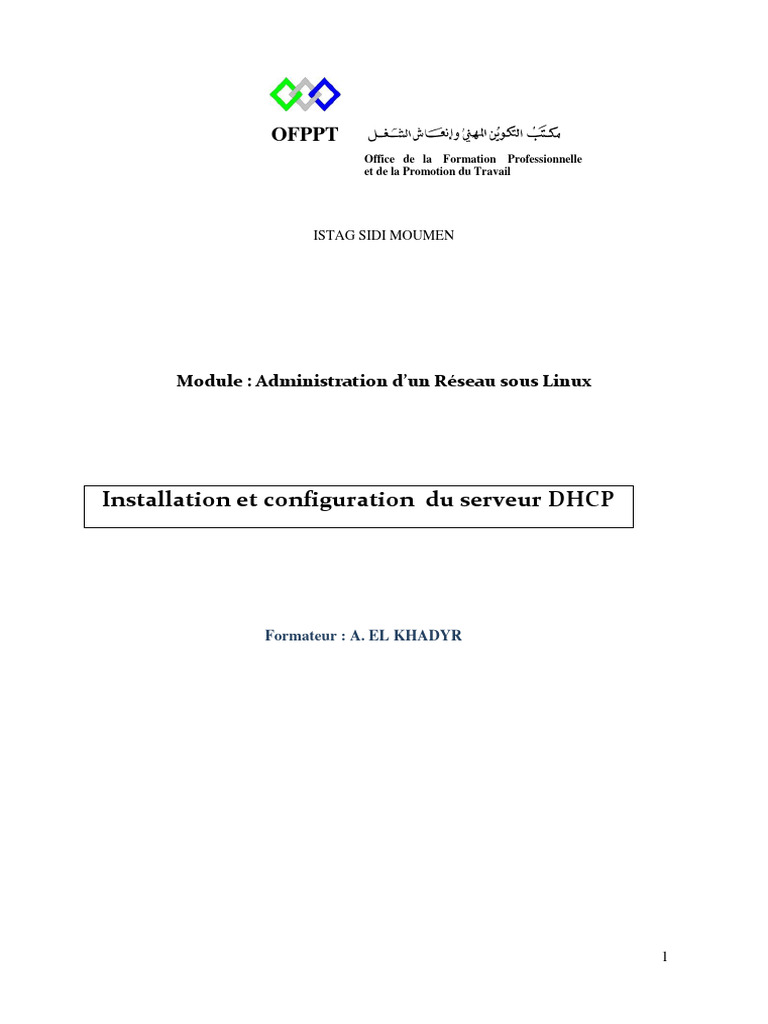 Installation et configuration DHCP sous Linux | PDF | Adresse IP ...