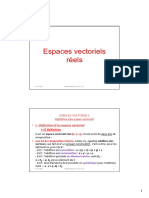 Espaces Vectoriels Réels: Espaces Vectoriels - I Définition D'un Espace Vectoriel