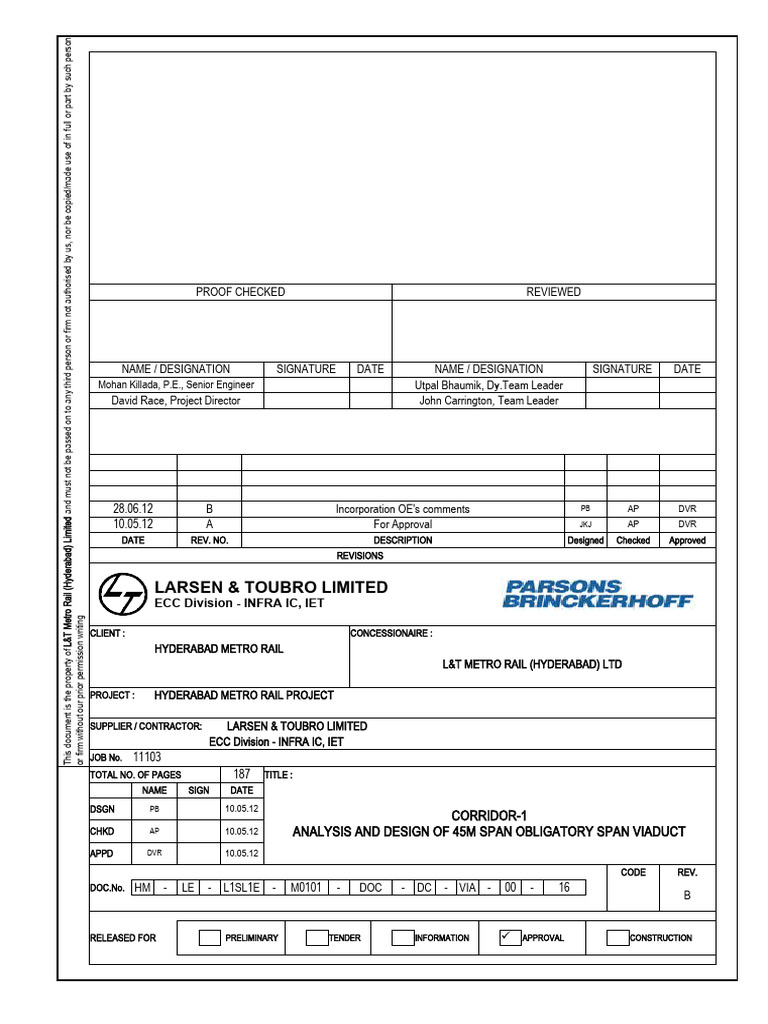 Design Calcs 45m Spanpb1 Pdf Prestressed Concrete Bending