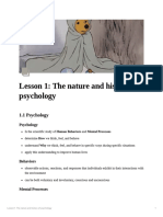 Lesson 1 The Nature and History of Psychology