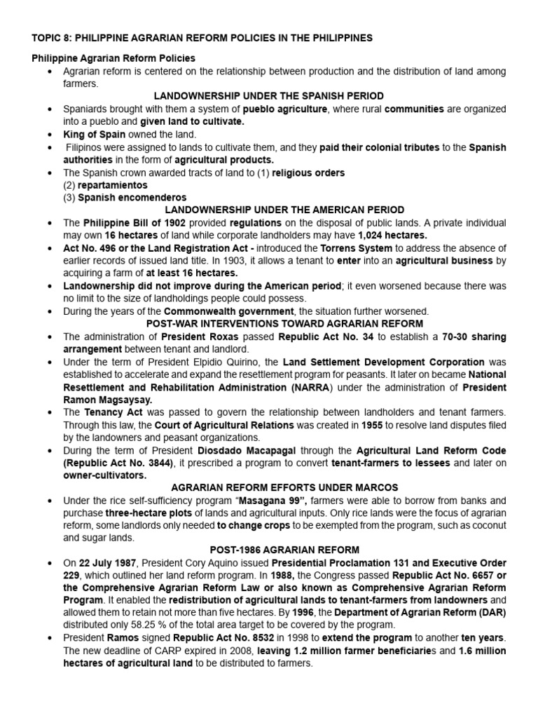 Readings in Philippine History Reviewer | PDF | Taxes | President Of ...
