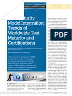 Test Maturity Model Integration Trends of Worldwide Test Maturity and Certifications