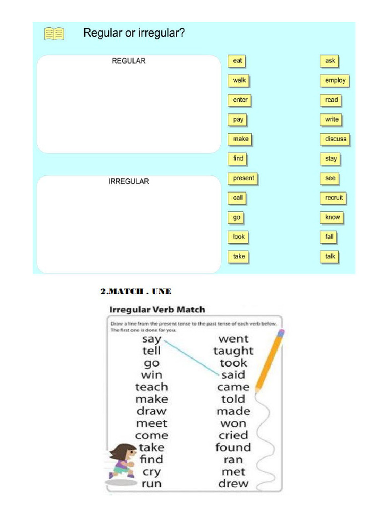 Activity Irregular and Regular Verbs | PDF