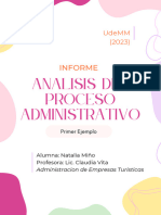 Informe Análisis Del Proceso Administrativo - 1er Ejemplo.
