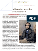 Advanced EFL Reading - Charles Darwin - A Genius Remembered