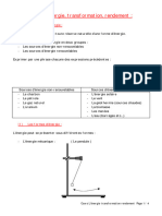 L'énergie, Transformation, Rendement