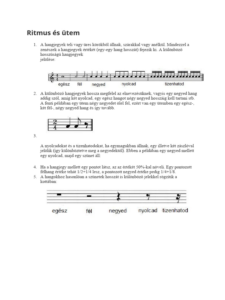 Ritmus És Ütem | PDF