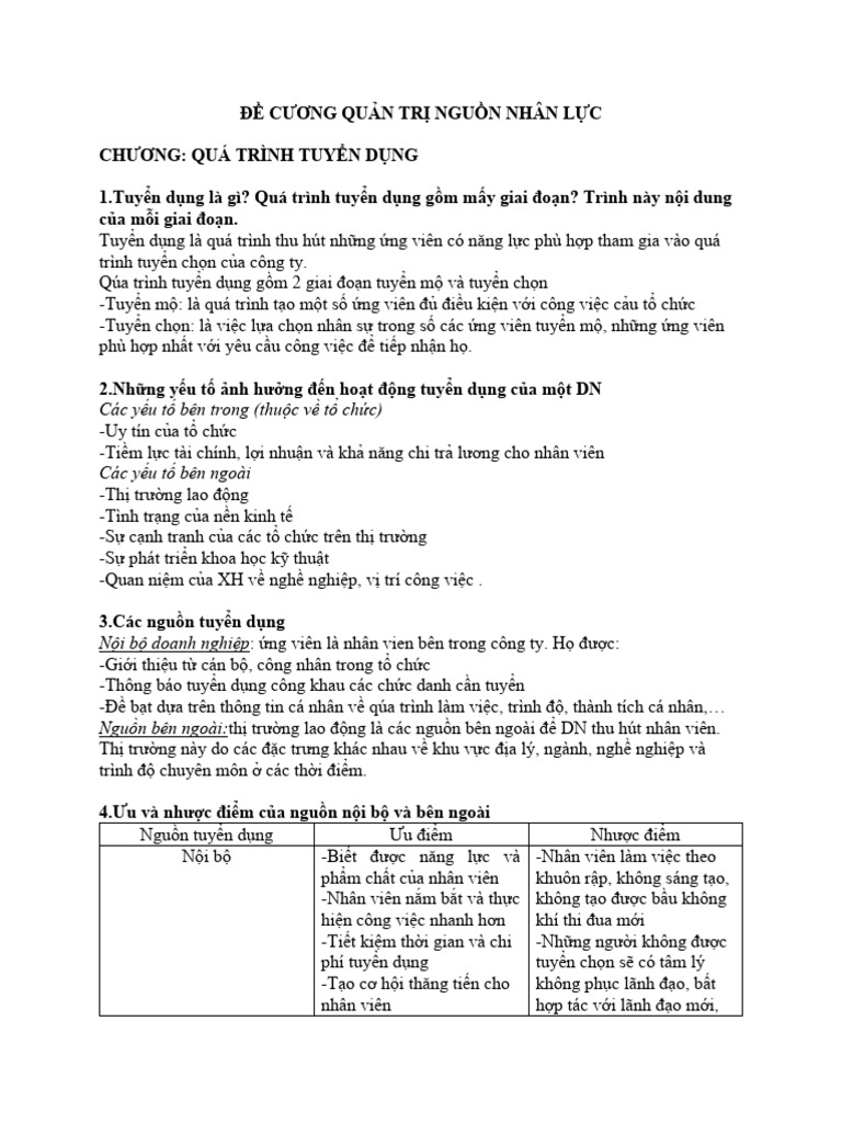 Chế độ đãi ngộ nhân sự