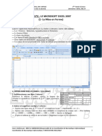 TP6 - Excel - Mise en Forme