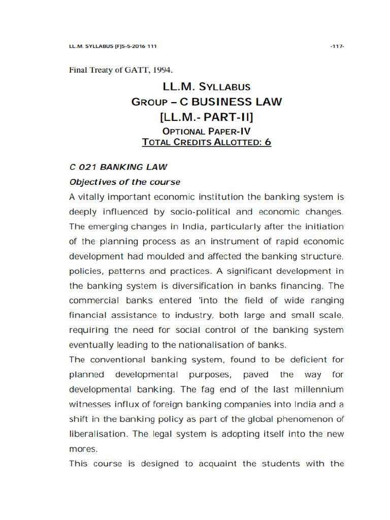 Llm Syllabus Pdf