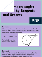 Theorems On Secants and Tangents