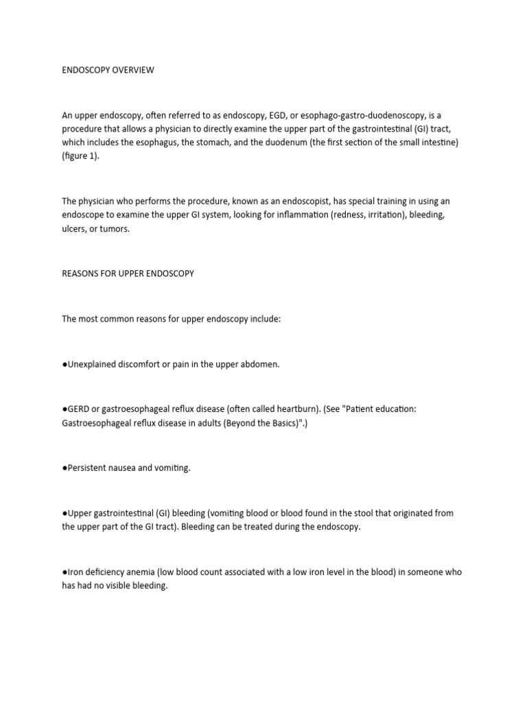 Upper Gi ENDOS PDF Endoscopy Gastroesophageal Reflux Disease