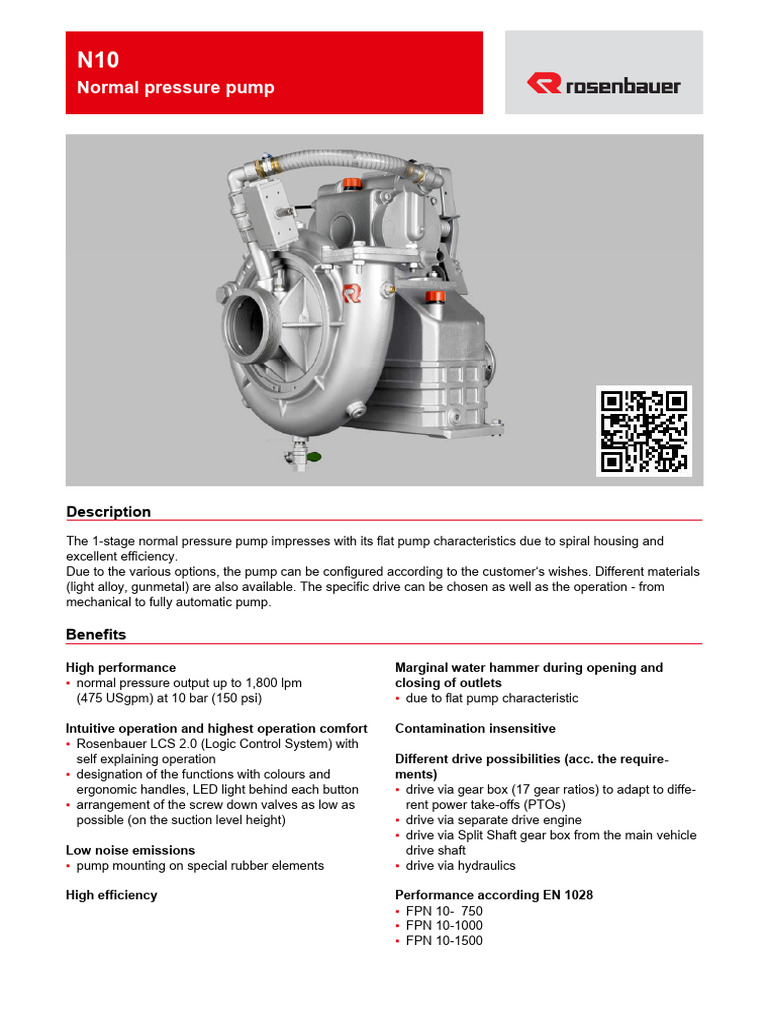 Normal Pressure Pump Specifications | PDF | Pump | Vehicles