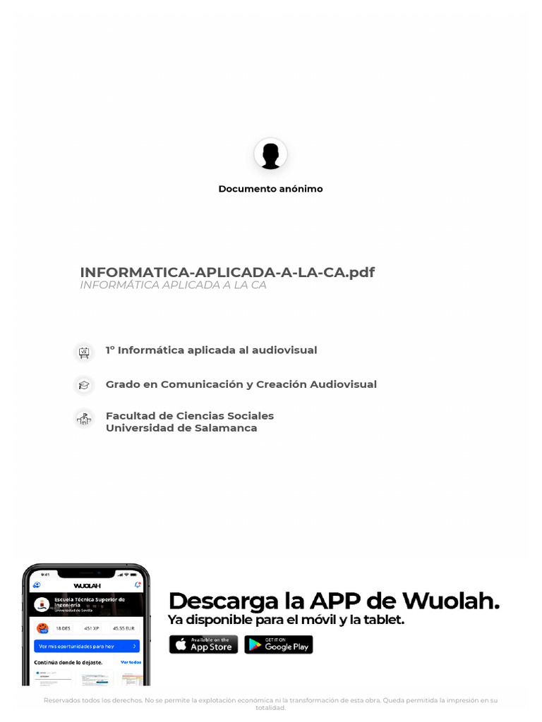 Wuolah Free INFORMATICA APLICADA A LA CA | PDF | Ascii | Monitor de ...