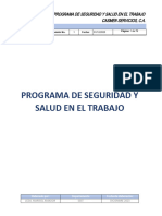 Programa de Seguridad y Salud en El Trabajo Casmen CA