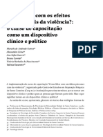 Como Lidar Com Os Efeitos Psicossociais: o Curso de Capacitação Como Um Dispositivo Clínico e Político