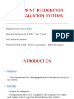 Presentation - Fingerprint Recognition and Evaluation System 16-17 Term