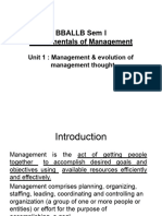 Unit 1 Management & Evolution of Management Thought