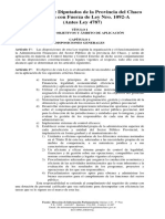 La Cámara de Diputados de La Provincia Del Chaco Sanciona Con Fuerza de Ley Nro. 1092-A (Antes Ley 4787)