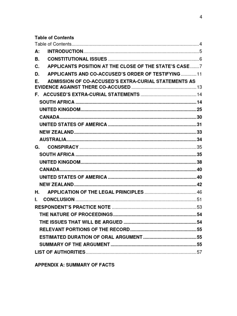 Respondent's Corrected Heads of Argument-22735 | PDF | Confession (Law ...
