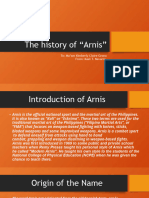 The History of Arnis