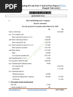 Cost Accounting Adc Bcom Part 2 Solved Past Paper 2016