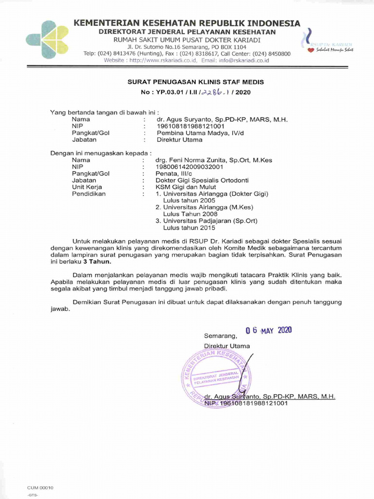 Drg. Feni Norma Zunita, SP - Ort, M.Kes | PDF