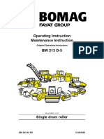 Bomag BW213D 5 Operators Maintenance Manual